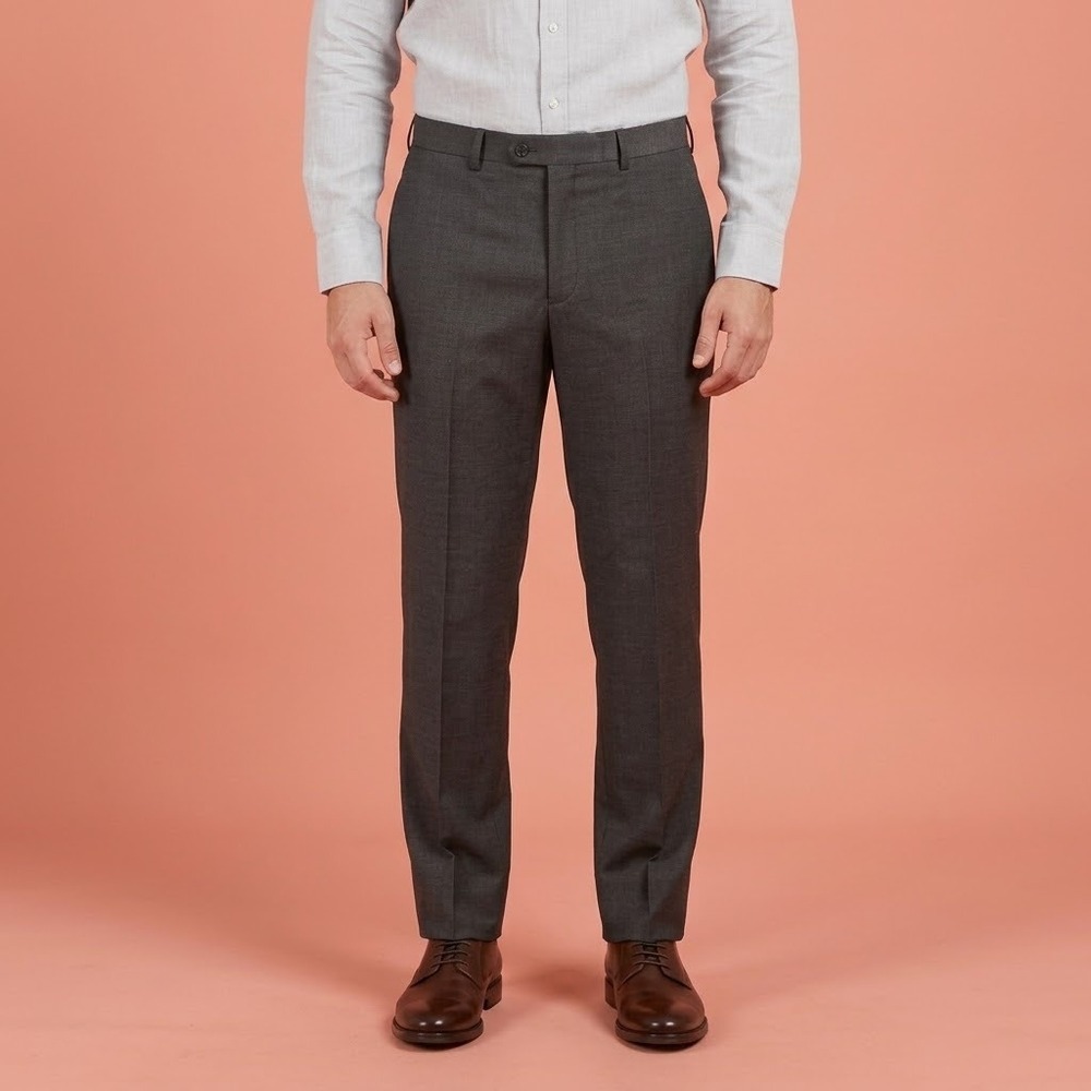 Santorelli Wool Dress Pants Mens 36 Brown Made in Italy New Romeo